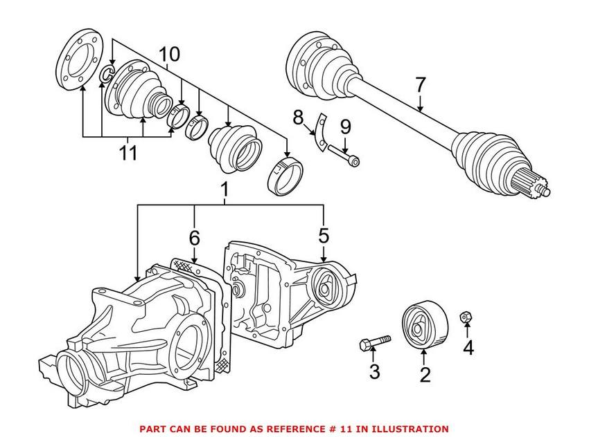 BMW CV Joint Boot Kit - Rear Inner 33217840673